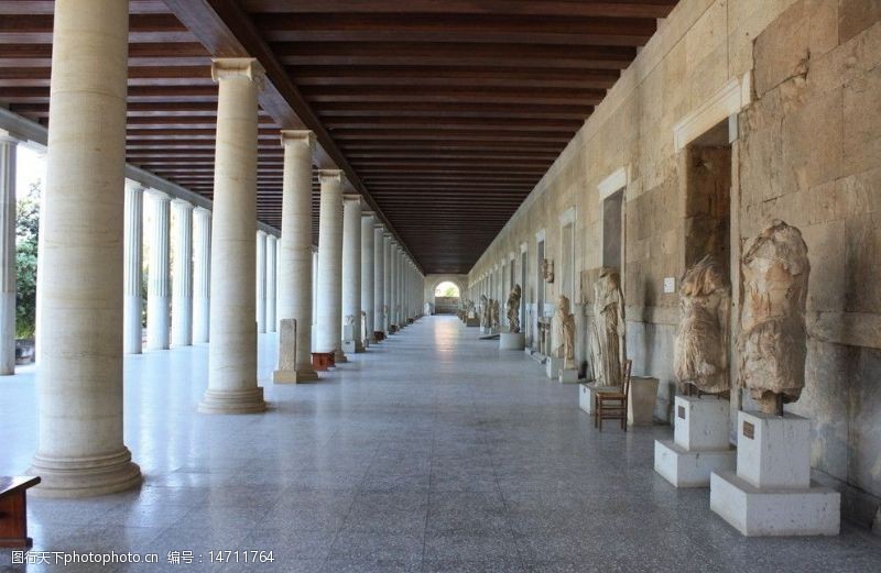 欧式走廊希腊图片