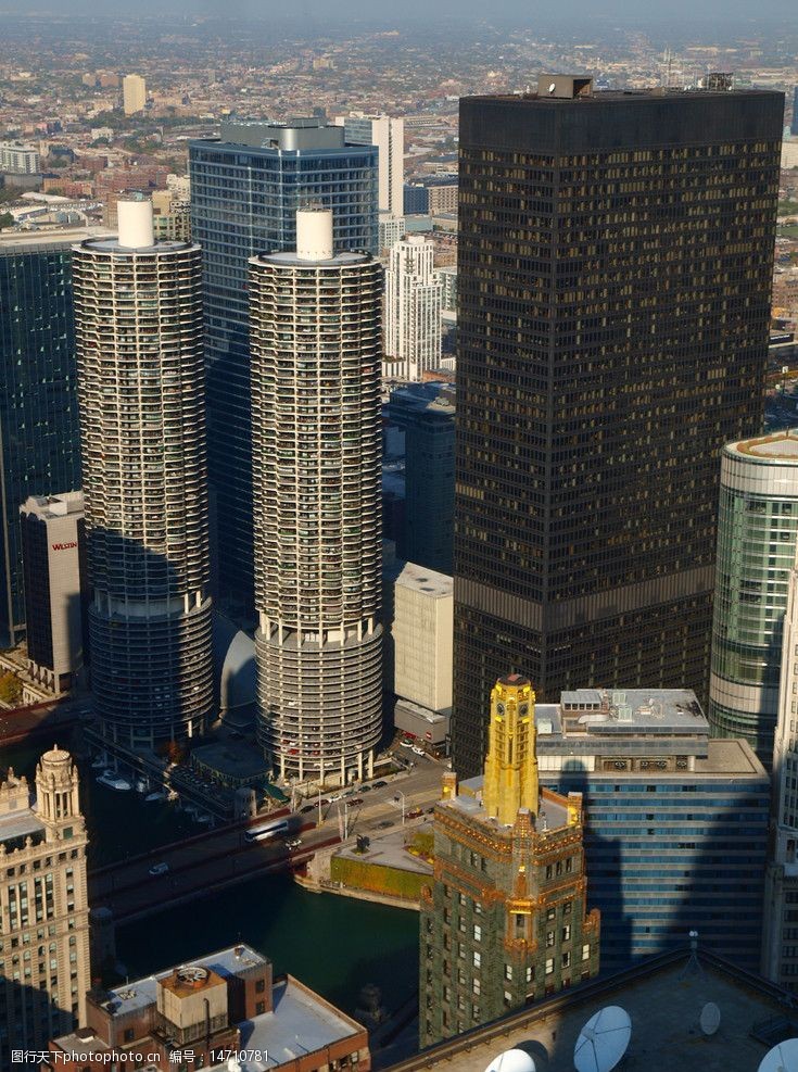 高层公寓芝加哥玛丽娜城玉米大厦图片