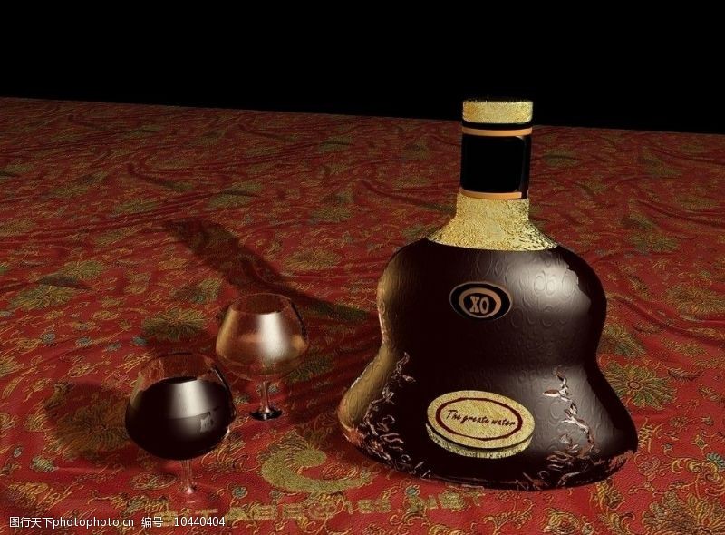3d设计源文件xo酒瓶max模型图片